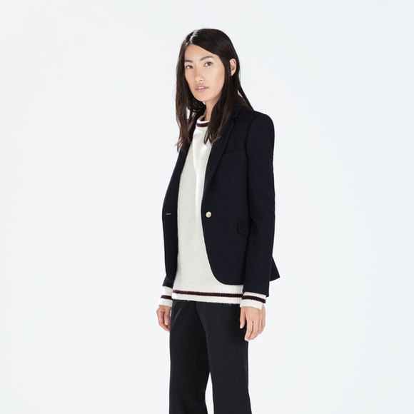 Zara Jackets & Blazers - Zara navy blue classic schoolboy blazer